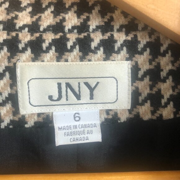 Houndstooth wool Blend Vintage Blazer Jacket size 6 - Picture 3 of 9